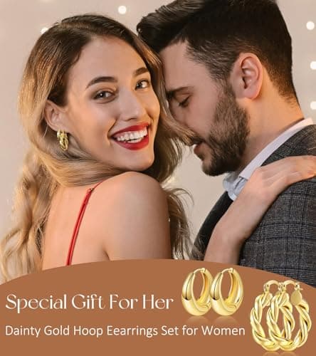 Set de Aretes de Argolla Adoyi Bañados en Oro 14K - 9 Pares Variados