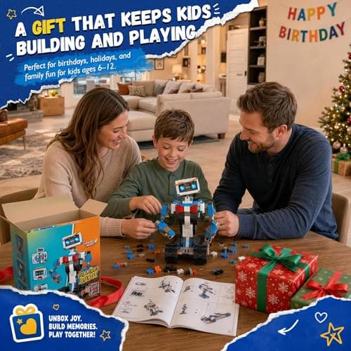 okk Robot Building Toys for Boys, STEM Projects for Kids Ages 6-12, Remote & APP Controlled Engineering Learning Educational Coding DIY Building Kit Rechargeable Robot Toy Gifts fo thumbnail 8