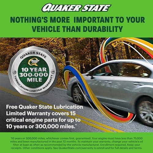 Quaker State Full Synthetic 0W-20 Motor Oil, 5 Quart