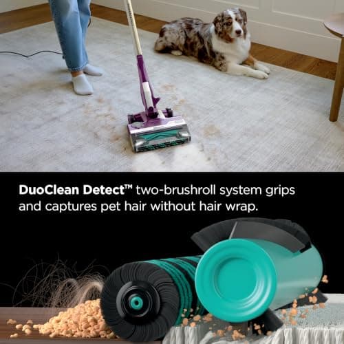 Shark PowerDetect Corded Stick Vacuum, HEPA, Pet Hair, Purple, HZ4001AMZ