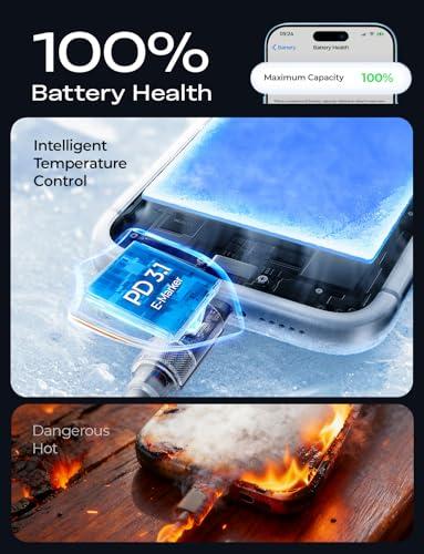 Cable USB C LISEN 240W de 3m para Carga Rápida 'Chubby'