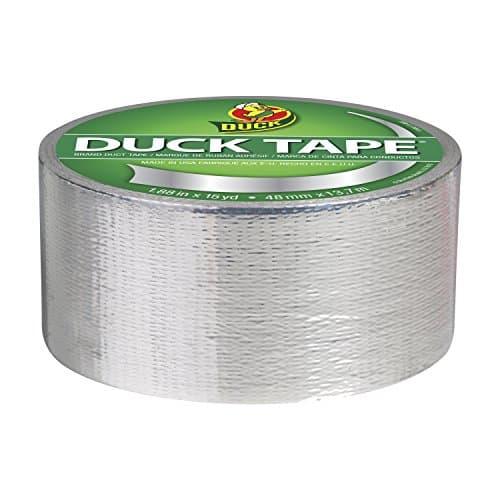 Cinta Adhesiva Metálica Duck Brand 283713, Rollo Individual, 1.88 pulgadas x 15 yardas, Cromo