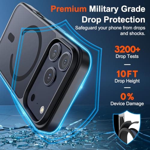 SUPFINE Magnetic for iPhone 18 Pro Case/17 Pro Case Black thumbnail 3