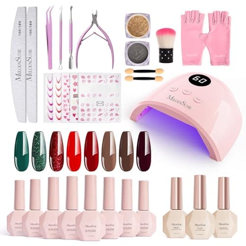 MelodySusie Gel Nail Polish Kit with UV Light P-PLUS30F