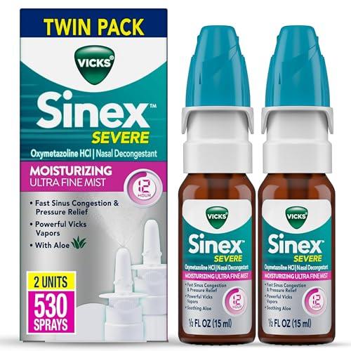 Vicks Sinex Severo Spray Nasal Descongestionante con Aloe