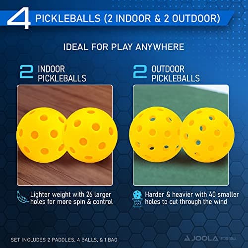 Miniatura de Set de Pickleball JOOLA Ben Johns: 2 Paletas de Fibra de Vidrio Reforzada y Accesorios 5