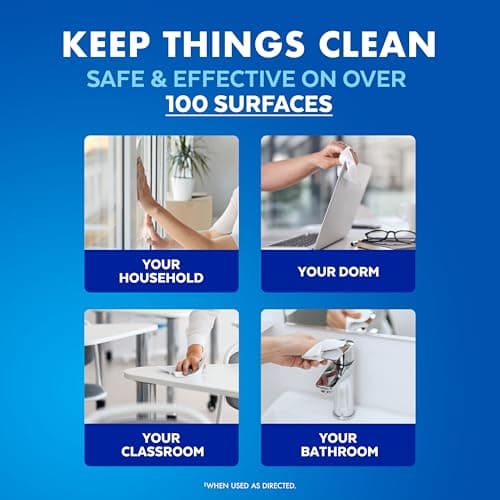 LYSOL Disinfecting Wipes, All Purpose Cleaner, Multi-Surface Antibacterial Cleaning Wipes, Household Cleaning Supplies, Dorm Essentials, Lemon & Lime Blossom Scent, 80 ct. (4 Pack) thumbnail 4