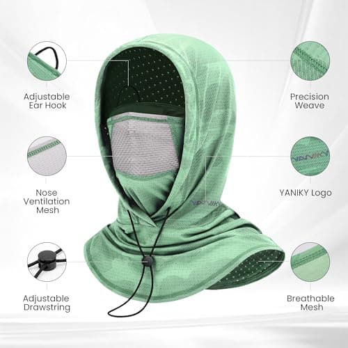 Pasamontañas YANIKY Refrescante con Protección UV para Verano - Verde Menta