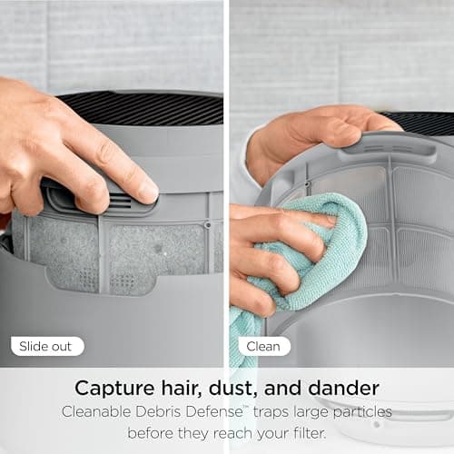 Shark Air Purifier for Home, NeverChange Compact Pro, for Bedroom, Nursery, Home Office, Dorm, HEPA-Exceeding Filter, Captures Pollutants, Pet Dander, Dust, Odor, Smoke, and More,  thumbnail 10