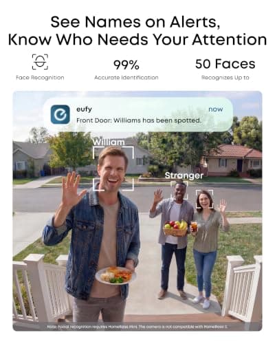 eufy Security eufyCam C37 4-Cam Kit, 360° Pan and Tilt Auto Tracking, Security Cameras Wireless Outdoor, 2K Solar Powered, Human/Vehicle/Pet/Face AI Detection, No Monthly Fee, Buil thumbnail 5