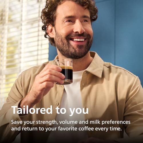 Philips 4400 Series Fully Automatic Espresso Machine, LatteGo Milk System, Integrated Grinder, 12 Hot & Iced Coffee Pre-Sets, Quick Start, SilentBrew, 15-Bar Pressure, Black Chrome thumbnail 6
