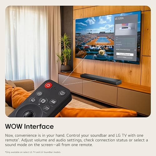 LG S60T 3.1 ch. Soundbar with Wireless Subwoofer, Dolby Audio, TV Synergy, Wow Interface, AI Sound Pro thumbnail 3