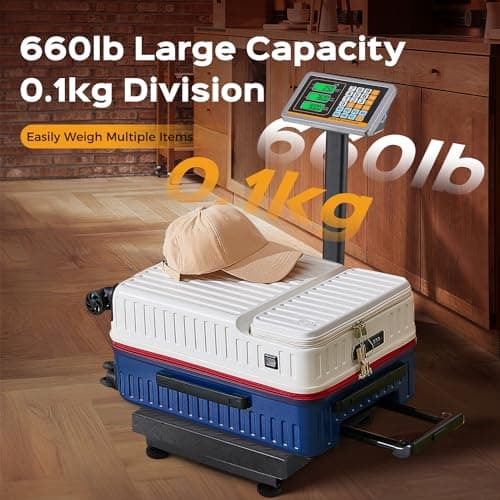 Miniatura de Báscula Digital de Plataforma Bonvoisin 300kg (660LBs) Uso Rudo con Conversión KG/LB 2