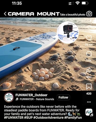 FunWater Inflatable Stand Up Paddle Board with Beginners SUP Accessories|