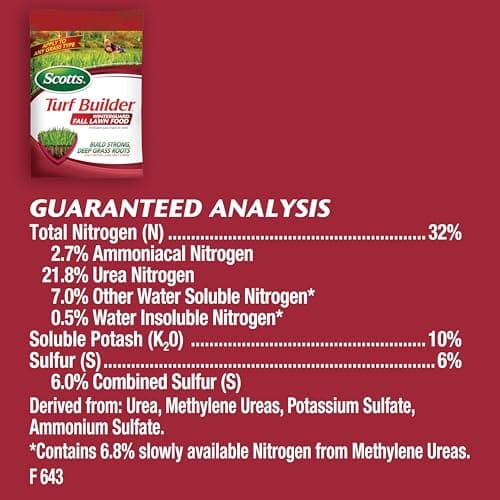 (S&S) Scotts Turf Builder WinterGuard Fall Lawn Food, 10 lbs. | Lawn Fertilizer for All Grass Types, Covers 4,000 sq. ft., Autumn Lawn Care