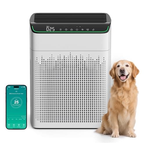 FLANUR Air Purifiers for Home Large Room Up to 1690 ft² Double-sided Air Inlet Smart WiFi Alexa Compatible PM 2.5 Air Quality Monitor for Smoke and Odor 23dB Quiet 1 Pack+2 Pack HE