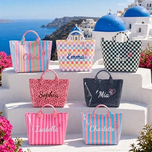 Bolsa Tote KEQHAULI Impermeable Bordada Personalizada para Mujer: Regalo Ideal