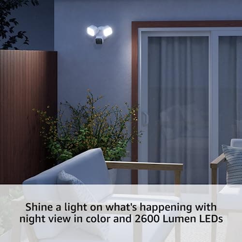 Blink Wired Floodlight Camera, Smart security camera, 2600 lumens, HD live view, enhanced motion detection, built-in siren, Works with Alexa, 1 camera (White) thumbnail 3