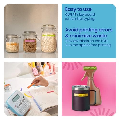 Brother P-Touch PT-N20 Personal Desktop Label Maker, Portable, Handheld and Prints, P-Touch Btag ~½” (12mm) Wide Color Personalized Label Tapes thumbnail 7