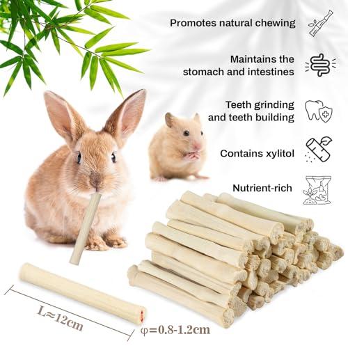 Sukh Sweet Bamboo Chew-Sticks - Natural Rabbit Bamboo Sticks Small Animal Chew Toy