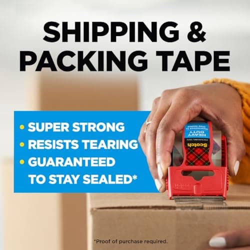 Scotch Heavy Duty Packing Tape, 1.88 in x 800 in, 6 Rolls thumbnail 2