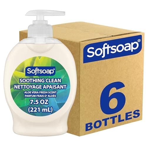 Jabón Líquido Softsoap Humectante Aloe Vera Calmante - Pack de 6 x 7.5 fl oz