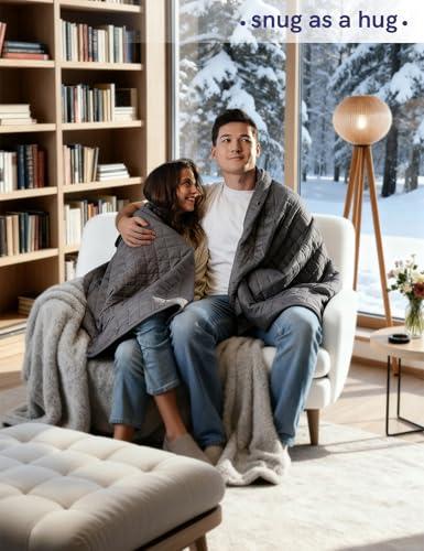 Miniatura de Manta Pesada YnM de 15lb con Perlas de Vidrio Refrescantes para Adultos 2