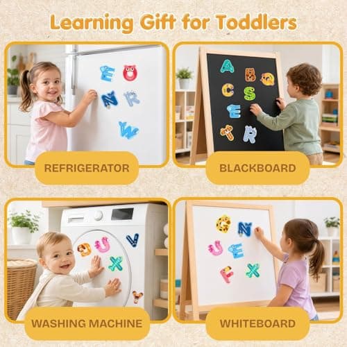 Miniatura de Imanes de Letras ABC para Refrigerador - Set Educativo con Animales para Niños 5
