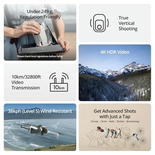 DJI Mini 3 Fly More Combo (DJI RC), Drones with Camera for Adults 4K, 3 Batteries for 114-min Flight Time, Vertical Shooting, 32800ft (10km) Video Transmission, Lightweight Mini Dr thumbnail 2