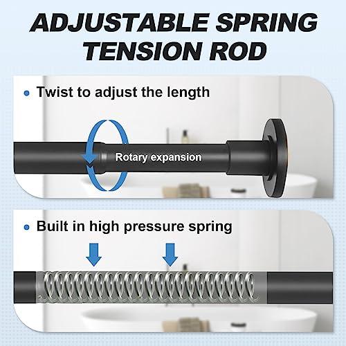 Barra de Tensión CorkLatta Negra para Cortina de Baño