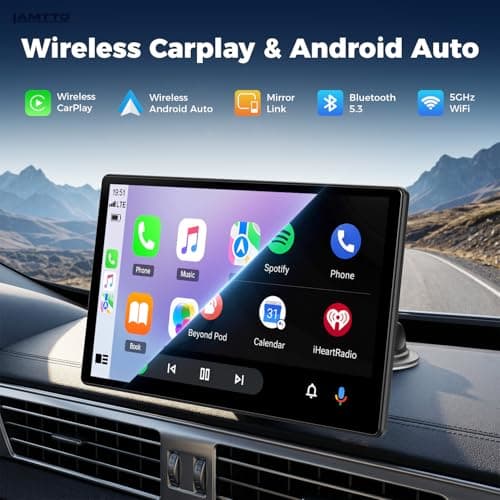LAMTTO 11" Wireless CarPlay Screen with in-Cell Display - Dual-Band WiFi, OTA Updates & Mirror Link for iPhone & Android, A Thoughtful Gift for Family & New Drivers thumbnail 3