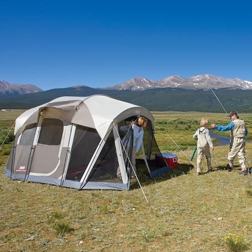 Coleman WeatherMaster 6-Person Camping Tent with Screened Porch, Weatherproof Tent with Screen Room, Rainfly & Carry Bag Included, Made Without PFAS Chemicals thumbnail 3