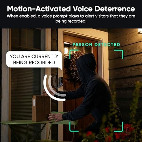 Wyze Battery Video Doorbell Wireless Camera, 1536x1536 HD+ with Color Night Vision, 2-Way Audio, 1:1 Head-to-Toe View, Person/Vehicle/Package Monitor, Wire-Free/Wired Option, 1 Min thumbnail 10