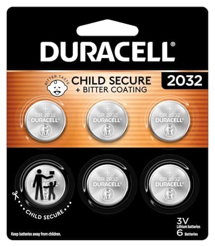 Baterías de Litio Duracell 2032, Paquete de 6, para AirTag y Controles de Auto