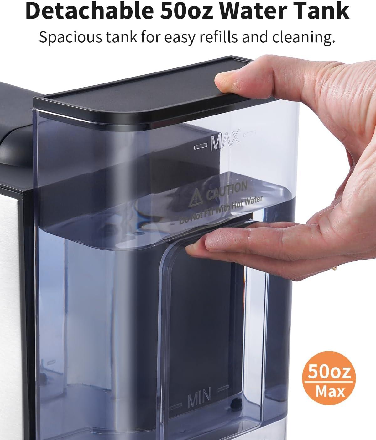 Hot & Iced Coffee Maker with Bold Setting, Single Serve Coffee Maker for K Cup and Grounds, 6-14 Oz Brew Sizes, 50 Oz Removable Water Tank