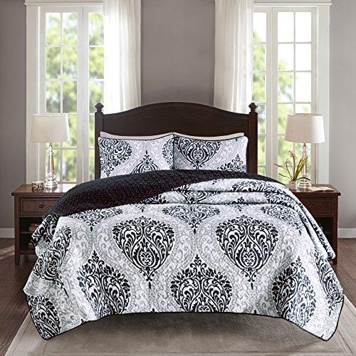 Juego de Cama Hipoalergénico Comfort Spaces Coco 3 Piezas, Matrimonial/Queen, Negro