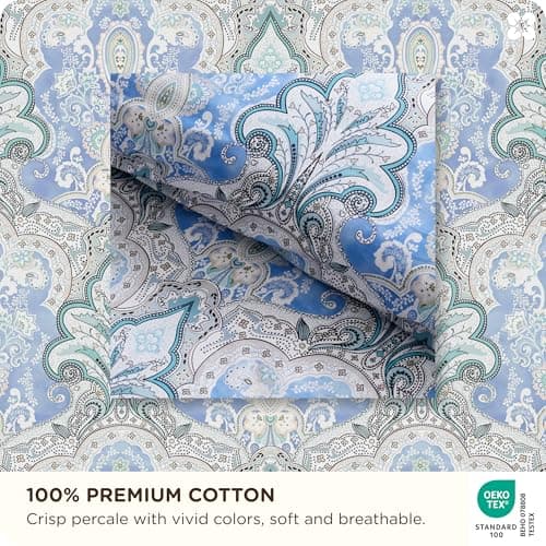 Miniatura de Juego de Funda Nórdica Floral Bedsure Algodón Queen 2
