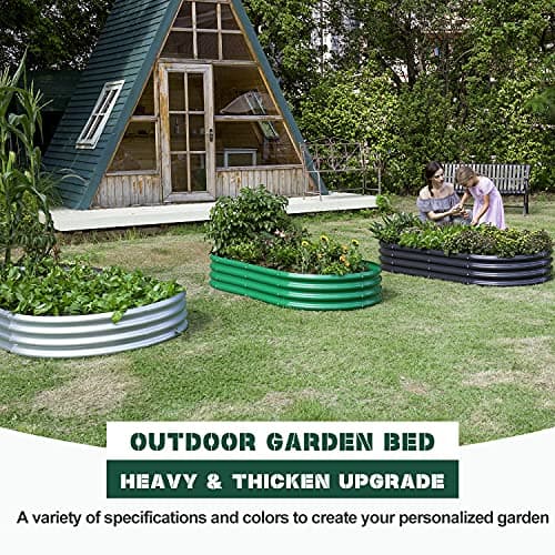 Miniatura de Huerto Elevado Ovalado Galvanizado Land Guard para Vegetales 2