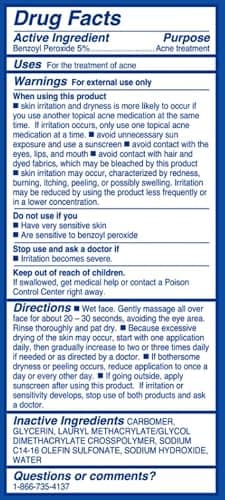Differin Acne Face Wash with 5% Benzoyl Peroxide, Daily Deep Cleanser by the makers of Differin Gel, Gentle Skin Care for Acne Prone Sensitive Skin, 4 oz (Packaging May Vary) thumbnail 10