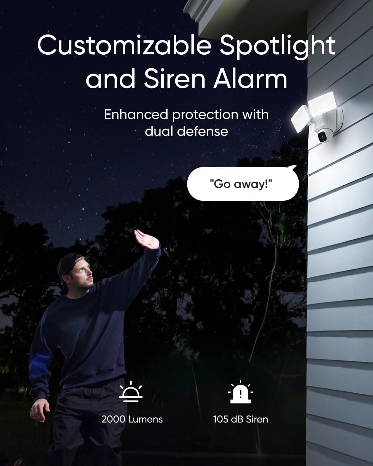 eufy Security Floodlight Camera E30, Security Camera Outdoor, 360° Pan and Tilt, AI Detection and Tracking, 2K Video, 2.4GHz Wi-Fi, 2,000 Lumens