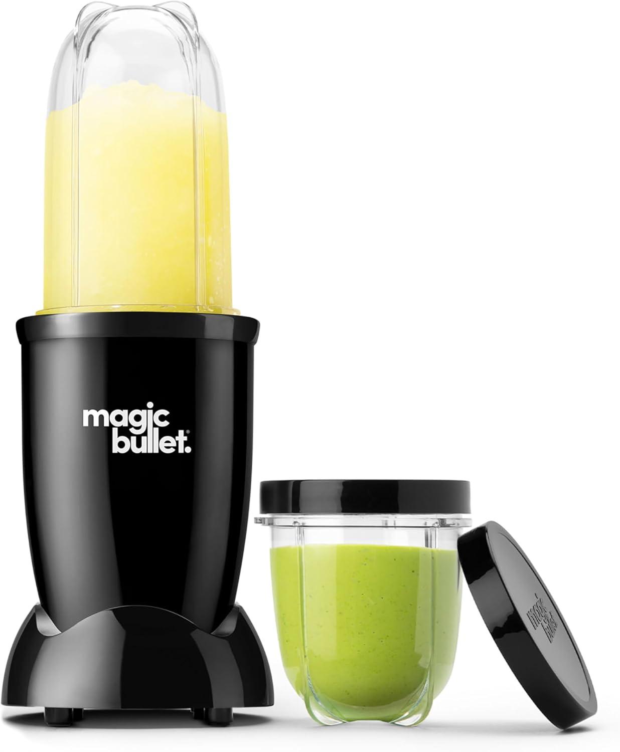 Magic Bullet® Blender Set, 7-Piece Set, 250W Blender and Food Processor, 2 Blending Cups, Cross Blade, Compact Design
