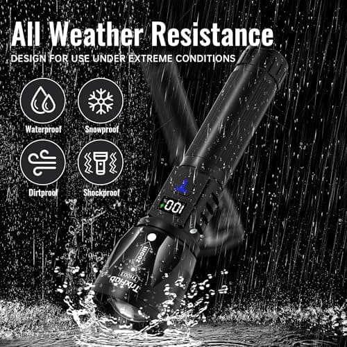 TrixHub Rechargeable LED Flashlights High Lumens 2Pack, Super Bright Zoomable Handheld Flash Light with LCD Digital Display, Powerful Emergency Linternas, Waterproof, Long Lasting, thumbnail 5