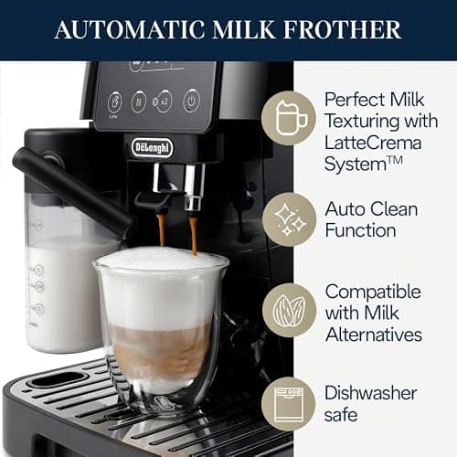 De'Longhi Magnifica Start Automatic Espresso Machine with Auto Milk Frother & Built in Grinder - 5 One-Touch Recipes, Easy-to-Clean, Home Barista Coffee Maker for Lattes, Cappuccin thumbnail 5