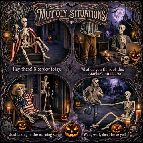 Abakuku 2 Pack 36" Halloween Skeleton Decorations,Human Bones for Halloween Party with Movable Joints,for Haunted Houses, Front Lawn, Graveyard Props thumbnail 5