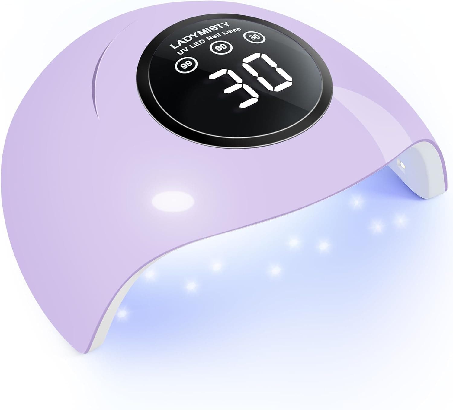 72W UV LED Nail Lamp Light Dryer for Nails Gel Polish with 18 Beads 3 Timer Setting & LCD Touch Display Screen