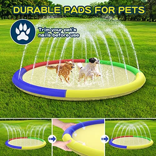 Splash Pad Growsland Extragrande con Aspersor para Niños y Mascotas