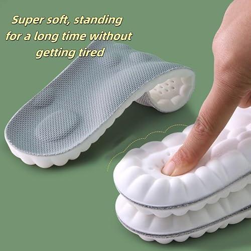 Insoles for Women man,Cloud Soles for Men Women,4D Cloud Soles for Men,Anti Fatigue, Shock Absorption, Foot Pain Relief (Gray, XL) thumbnail 3