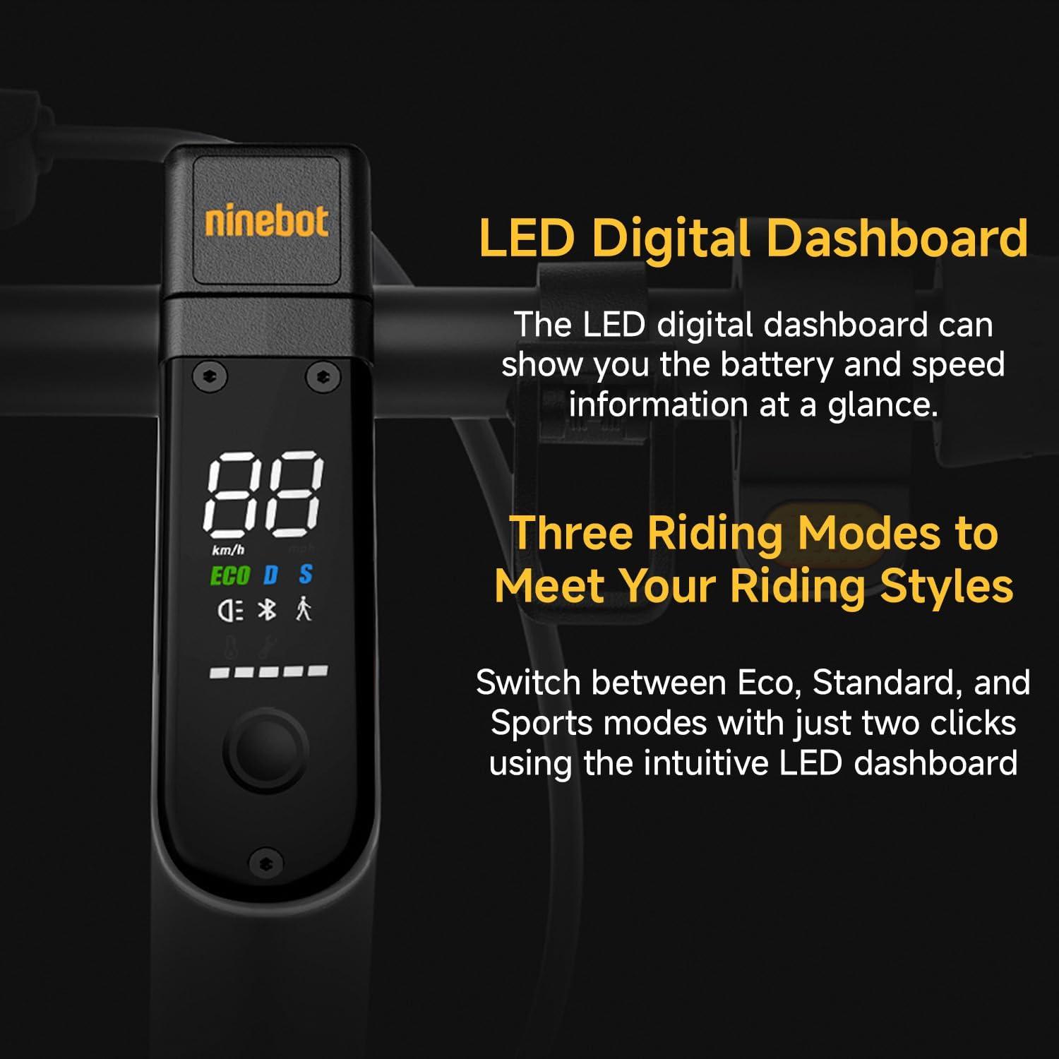 Segway Ninebot MAX Series Electric Scooter for Adults, 22-28 MPH, Up to 50 Miles Range, Dual Suspension, UL-2272 2271 Certified (G2/G3)