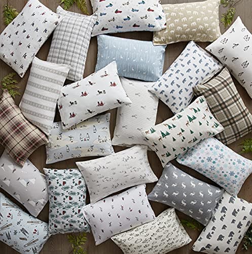 Eddie Bauer - Twin Sheets, Cotton Flannel Bedding Set, Brushed For Extra Softness, Cozy Home Decor (Birch Forest, Twin)