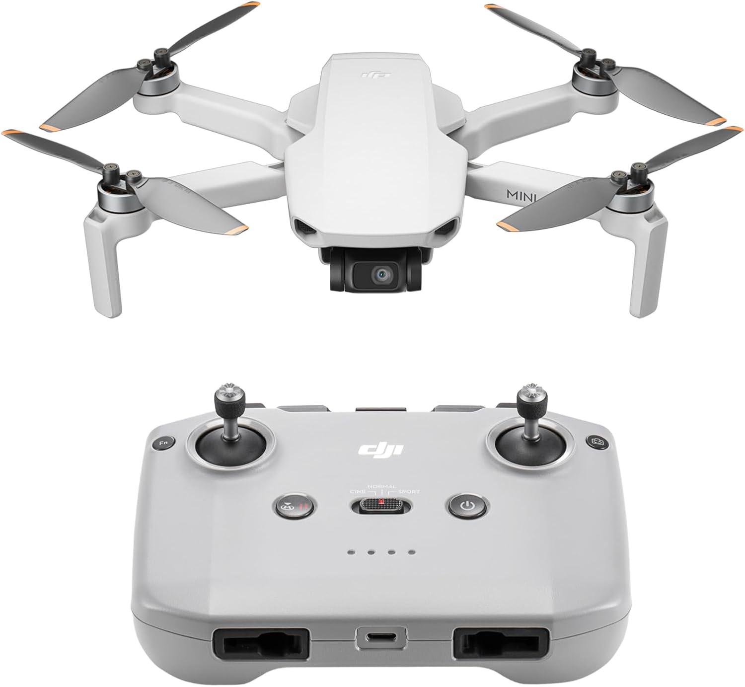 DJI Mini 4K, Drone with 4K UHD Camera for Adults, Under 249 g, 3-Axis Gimbal Stabilization, 10km Video Transmission, Auto Return, Wind Resistance
